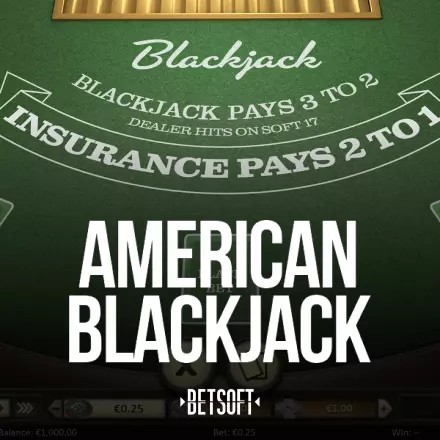 American Blackjack casino game by Betsoft Gaming – featured logo at XonBet Casino