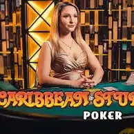 Caribbean Stud Poker online game logo by Evolution on xoncasino.pl