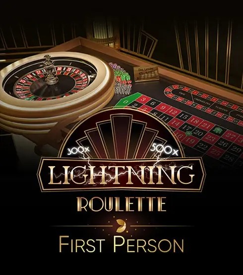 First Person Lightning Roulette slot visual from Evolution available on xoncasino.pl