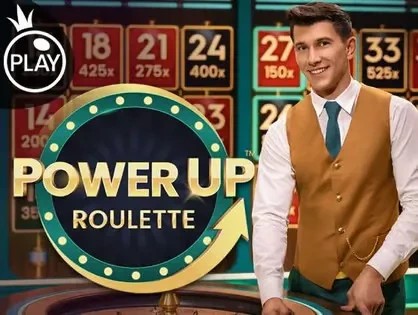 Official Live Dealer logo: Power UP Roulette by Pragmatic Play at XonBet Casino